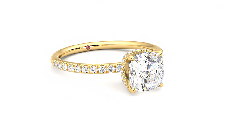 Taylor & Hart Thyme Cushion Engagement Ring 360 degree image 5