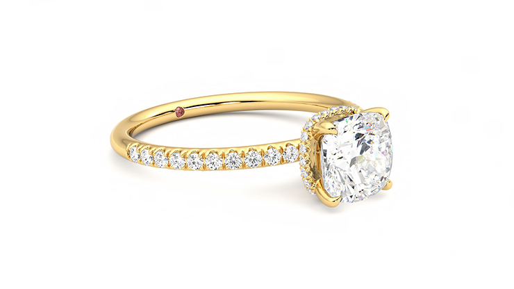 Taylor & Hart Thyme Cushion Engagement Ring 360 degree image 6