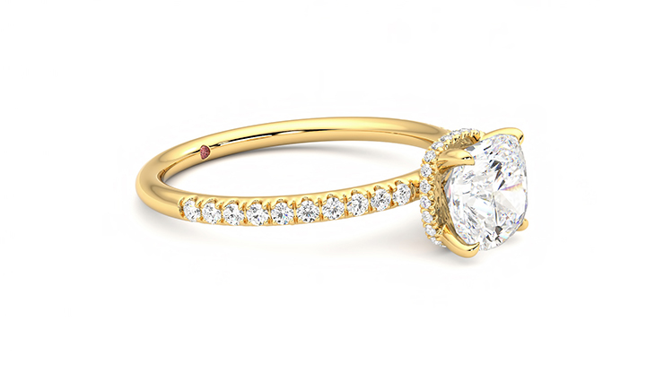 Taylor & Hart Thyme Cushion Engagement Ring 360 degree image 7