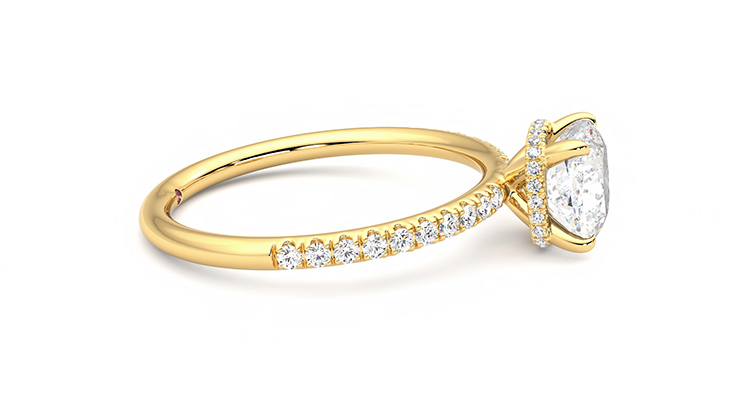 Taylor & Hart Thyme Cushion Engagement Ring 360 degree image 9