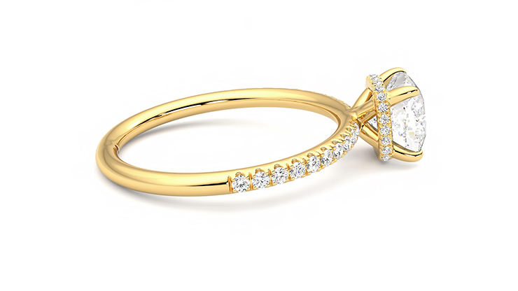 Taylor & Hart Thyme Cushion Engagement Ring 360 degree image 10