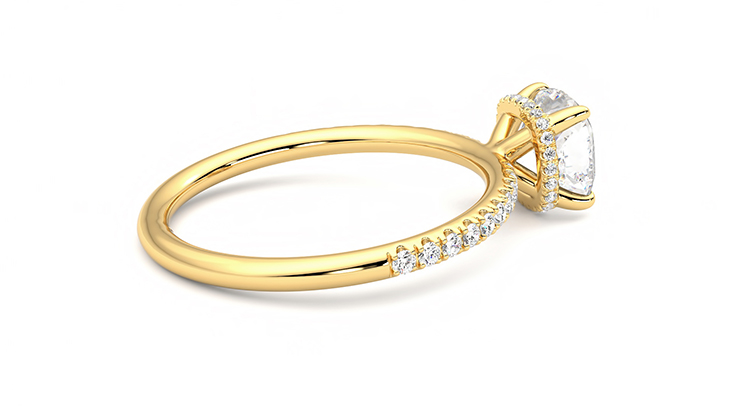 Taylor & Hart Thyme Cushion Engagement Ring 360 degree image 11