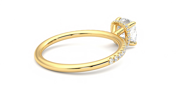 Taylor & Hart Thyme Cushion Engagement Ring 360 degree image 12