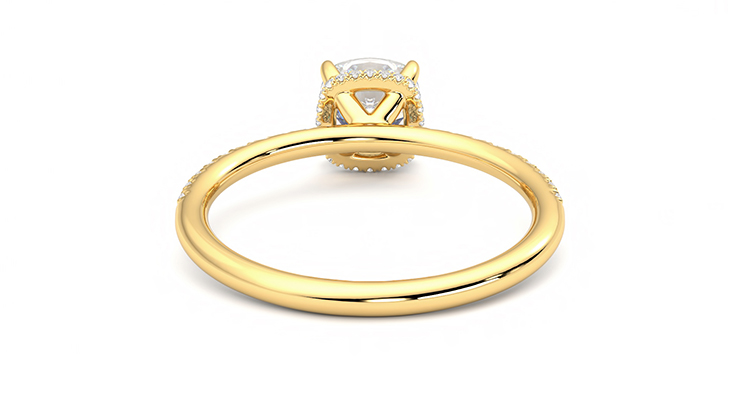 Taylor & Hart Thyme Cushion Engagement Ring 360 degree image 15