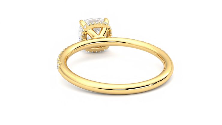 Taylor & Hart Thyme Cushion Engagement Ring 360 degree image 16