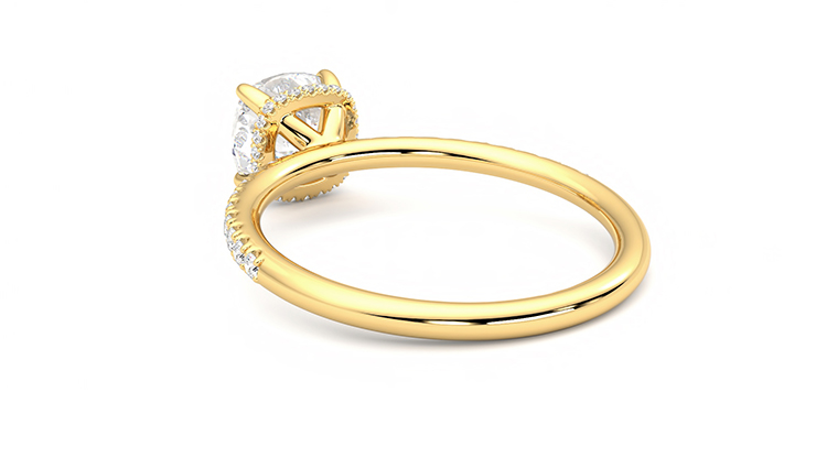 Taylor & Hart Thyme Cushion Engagement Ring 360 degree image 17