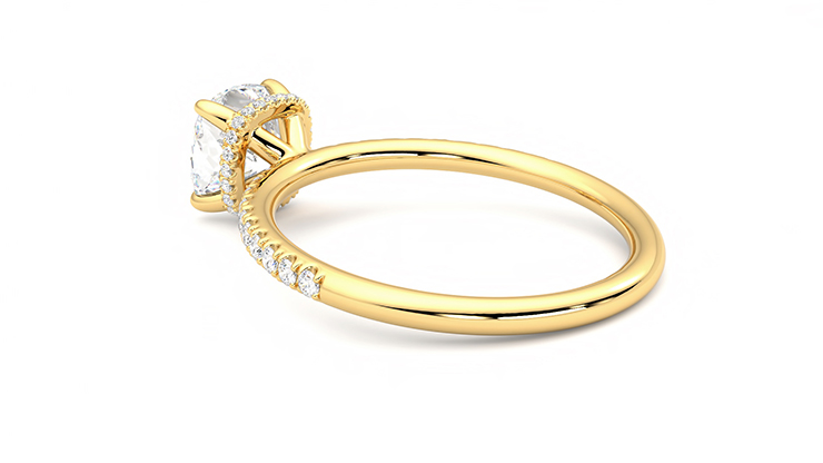 Taylor & Hart Thyme Cushion Engagement Ring 360 degree image 18