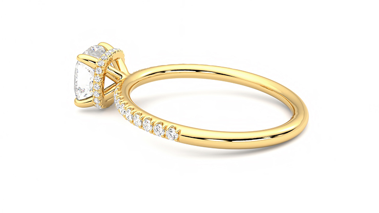 Taylor & Hart Thyme Cushion Engagement Ring 360 degree image 19