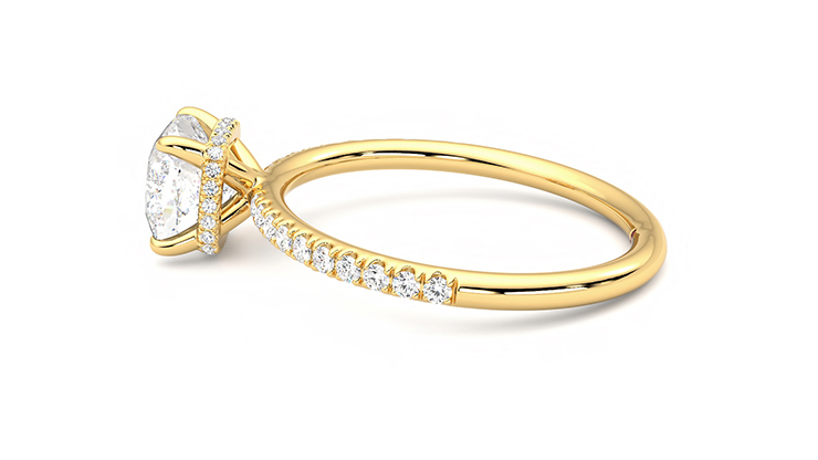 Taylor & Hart Thyme Cushion Engagement Ring 360 degree image 20