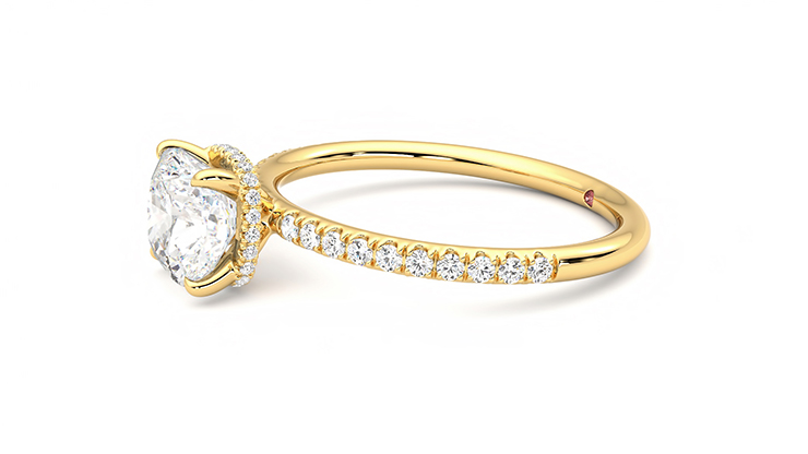 Taylor & Hart Thyme Cushion Engagement Ring 360 degree image 22