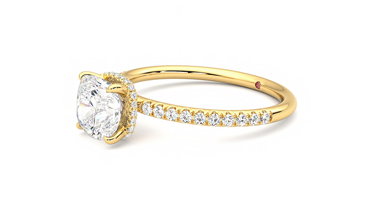 Taylor & Hart Thyme Cushion Engagement Ring 360 degree image 23
