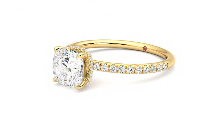 Taylor & Hart Thyme Cushion Engagement Ring 360 degree image 24