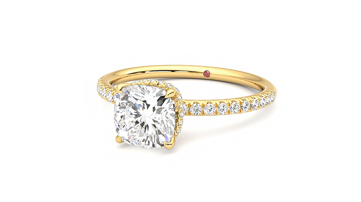Taylor & Hart Thyme Cushion Engagement Ring 360 degree image 26
