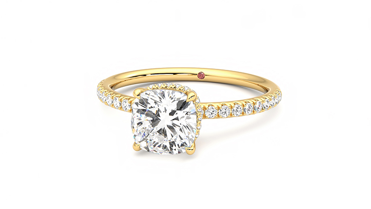 Taylor & Hart Thyme Cushion Engagement Ring 360 degree image 27