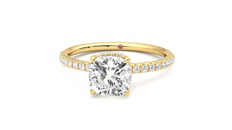 Taylor & Hart Thyme Cushion Engagement Ring 360 degree image 28
