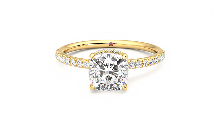Taylor & Hart Thyme Cushion Engagement Ring 360 degree image 29