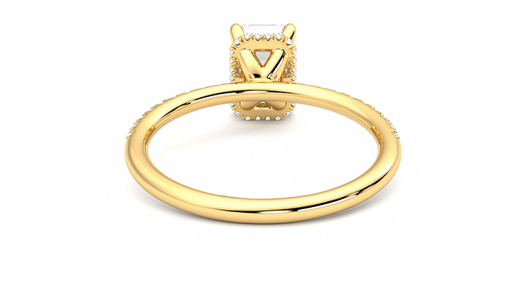Taylor & Hart Thyme Emerald Engagement Ring 360 degree image 15
