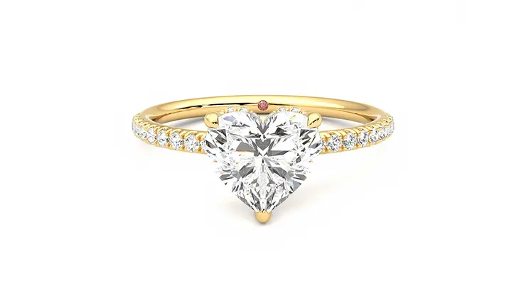Taylor & Hart Thyme Heart Engagement Ring 360 detail 01