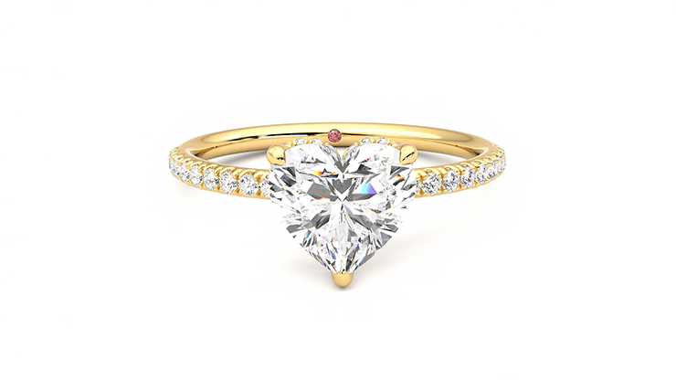 Taylor & Hart Thyme Heart Engagement Ring 360 degree image 1