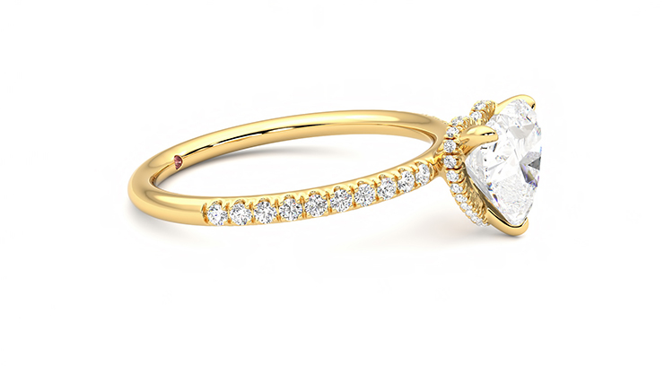 Taylor & Hart Thyme Heart Engagement Ring 360 degree image 8