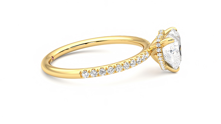 Taylor & Hart Thyme Heart Engagement Ring 360 degree image 9
