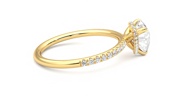 Taylor & Hart Thyme Heart Engagement Ring 360 degree image 10