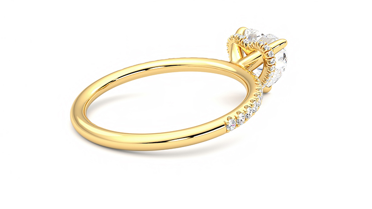 Taylor & Hart Thyme Heart Engagement Ring 360 degree image 12
