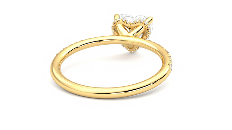 Taylor & Hart Thyme Heart Engagement Ring 360 degree image 14