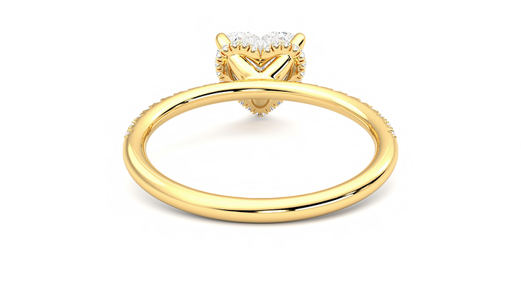 Taylor & Hart Thyme Heart Engagement Ring 360 degree image 15