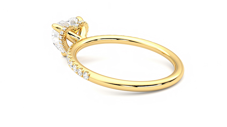 Taylor & Hart Thyme Heart Engagement Ring 360 degree image 18