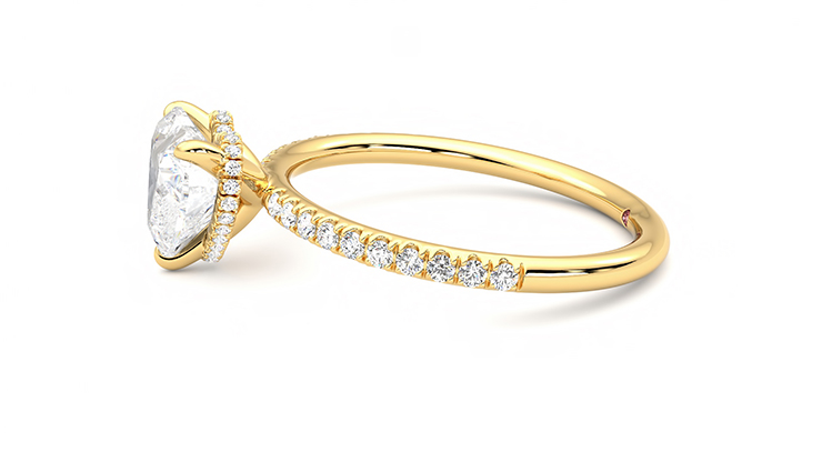 Taylor & Hart Thyme Heart Engagement Ring 360 degree image 21
