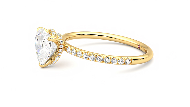 Taylor & Hart Thyme Heart Engagement Ring 360 degree image 22