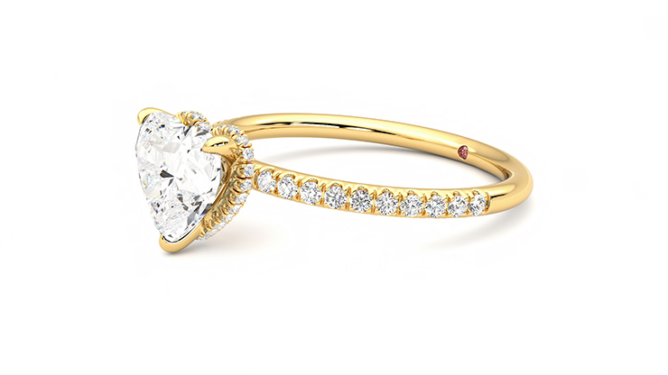 Taylor & Hart Thyme Heart Engagement Ring 360 degree image 23