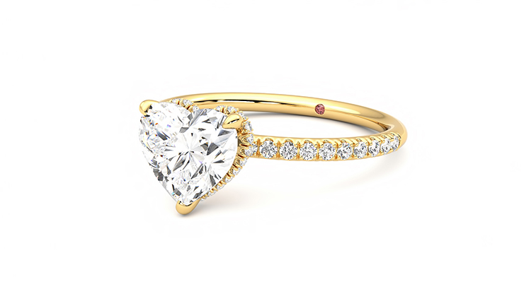 Taylor & Hart Thyme Heart Engagement Ring 360 degree image 25
