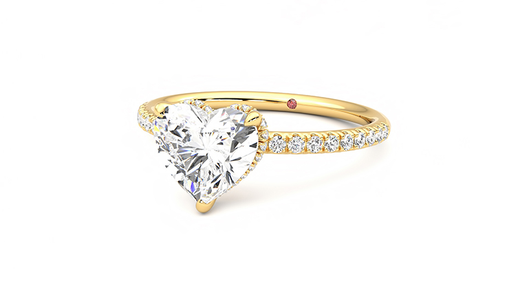 Taylor & Hart Thyme Heart Engagement Ring 360 degree image 26