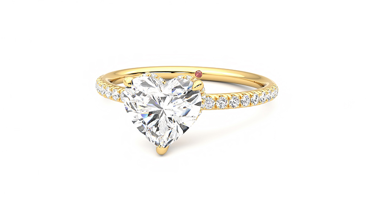 Taylor & Hart Thyme Heart Engagement Ring 360 degree image 27