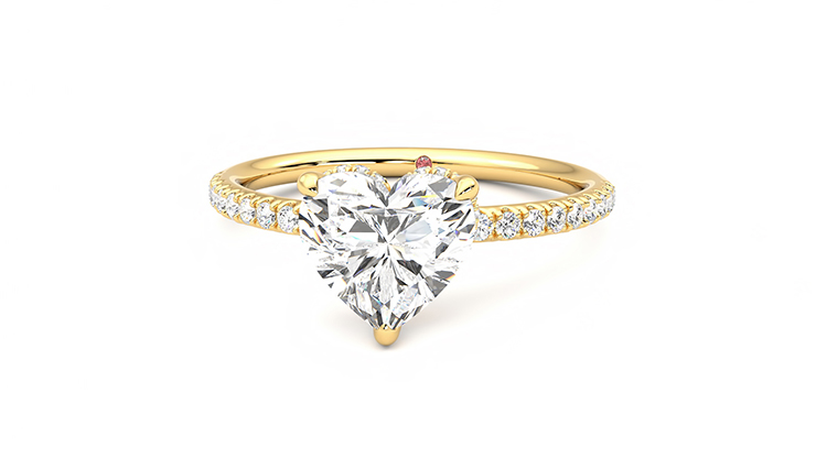 Taylor & Hart Thyme Heart Engagement Ring 360 degree image 28