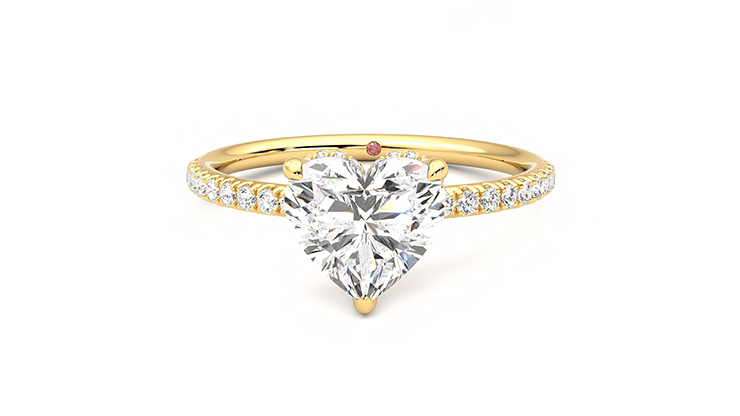 Taylor & Hart Thyme Heart Engagement Ring 360 degree image 29