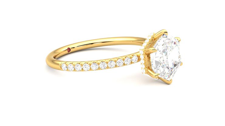 Taylor & Hart Thyme Hexagonal Engagement Ring 360 degree image 6