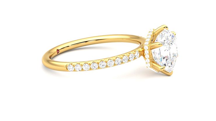 Taylor & Hart Thyme Hexagonal Engagement Ring 360 degree image 7