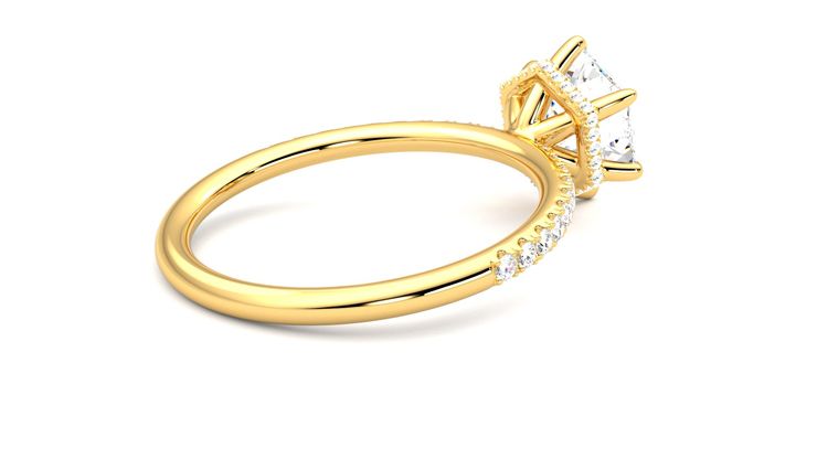 Taylor & Hart Thyme Hexagonal Engagement Ring 360 degree image 11