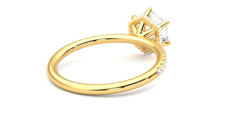 Taylor & Hart Thyme Hexagonal Engagement Ring 360 degree image 12