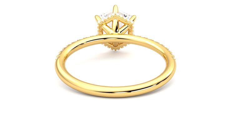 Taylor & Hart Thyme Hexagonal Engagement Ring 360 degree image 14