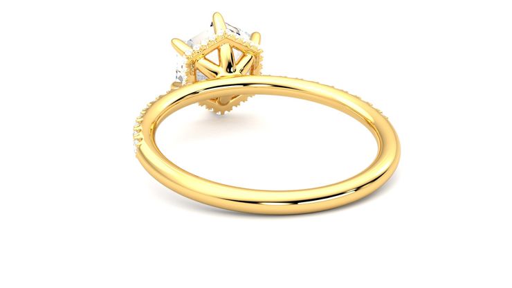 Taylor & Hart Thyme Hexagonal Engagement Ring 360 degree image 15