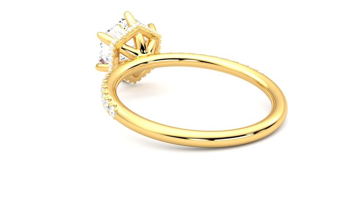Taylor & Hart Thyme Hexagonal Engagement Ring 360 degree image 16