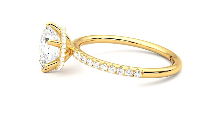 Taylor & Hart Thyme Hexagonal Engagement Ring 360 degree image 20