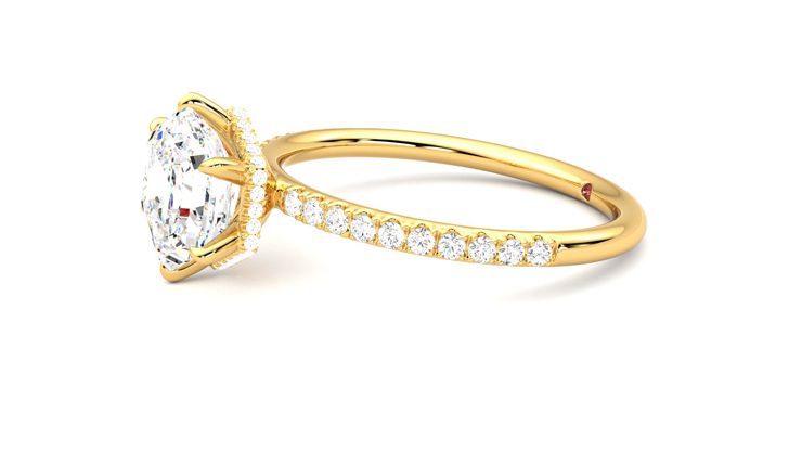 Taylor & Hart Thyme Hexagonal Engagement Ring 360 degree image 22