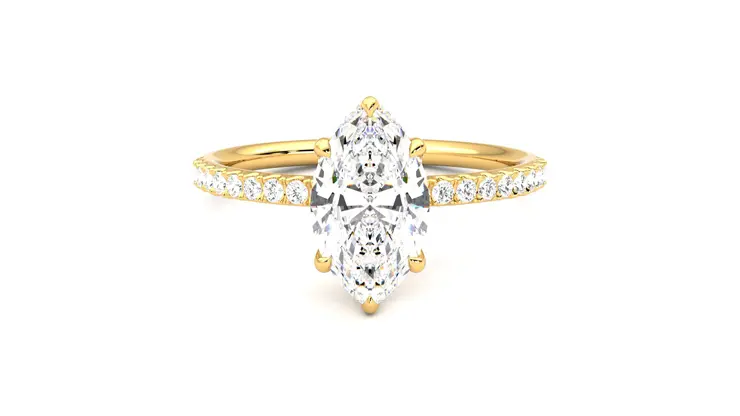Taylor & Hart Thyme Marquise Engagement Ring 360 detail 01