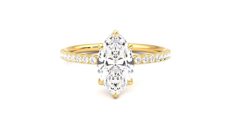 Taylor & Hart Thyme Marquise Engagement Ring 360 degree image 0