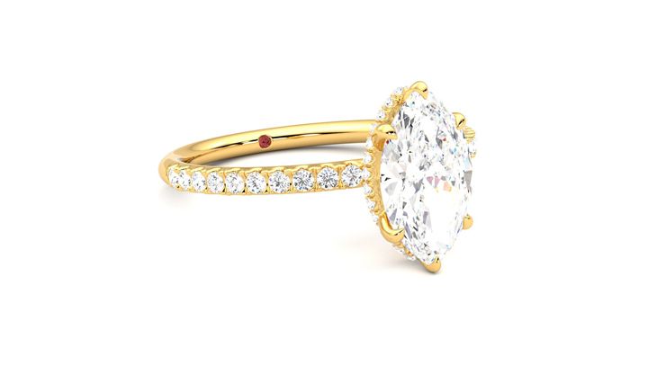 Taylor & Hart Thyme Marquise Engagement Ring 360 degree image 5